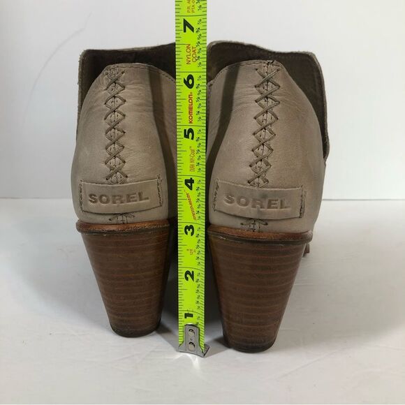 Sorel Nadia Boots Open Toe Heel Pump Booties Tan Taupe Size 8 NL2844-251 - Picture 9 of 11